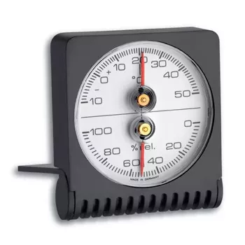 TFA Dostmann 45.2018 Termómetro redondo analógico, Ø63 mm, -20 a +50 °C, branco/prateado 7601