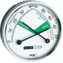 TFA Dostmann 452024 Termo-higrómetro, analógico, branco/prateado, montagem na parede ou suporte de mesa, -15 a +55°C, 0-100% RH
