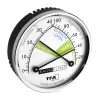 TFA Dostmann 452024 Termo-higrómetro, analógico, branco/prateado, montagem na parede ou suporte de mesa, -15 a +55°C, 0-100% RH