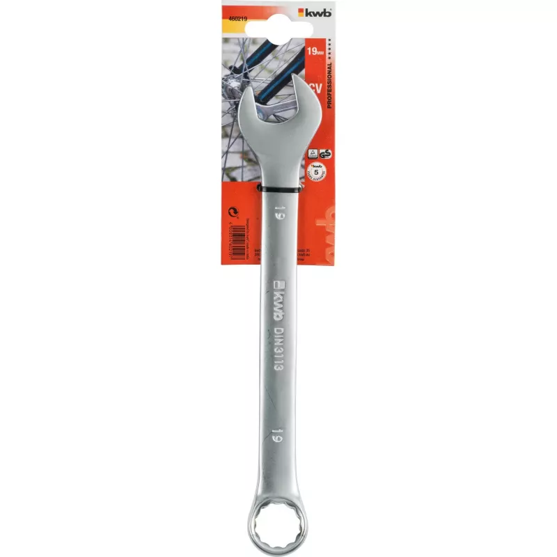 Chave de caixa e forqueta kwb 460219 19 mm aço cromo-vanádio DIN 3113