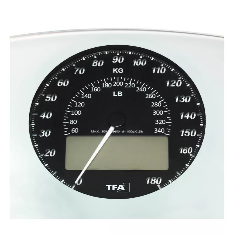 Balança de pessoa eletrónica TFA Dostmann 50.1003.02, 180 kg, preto