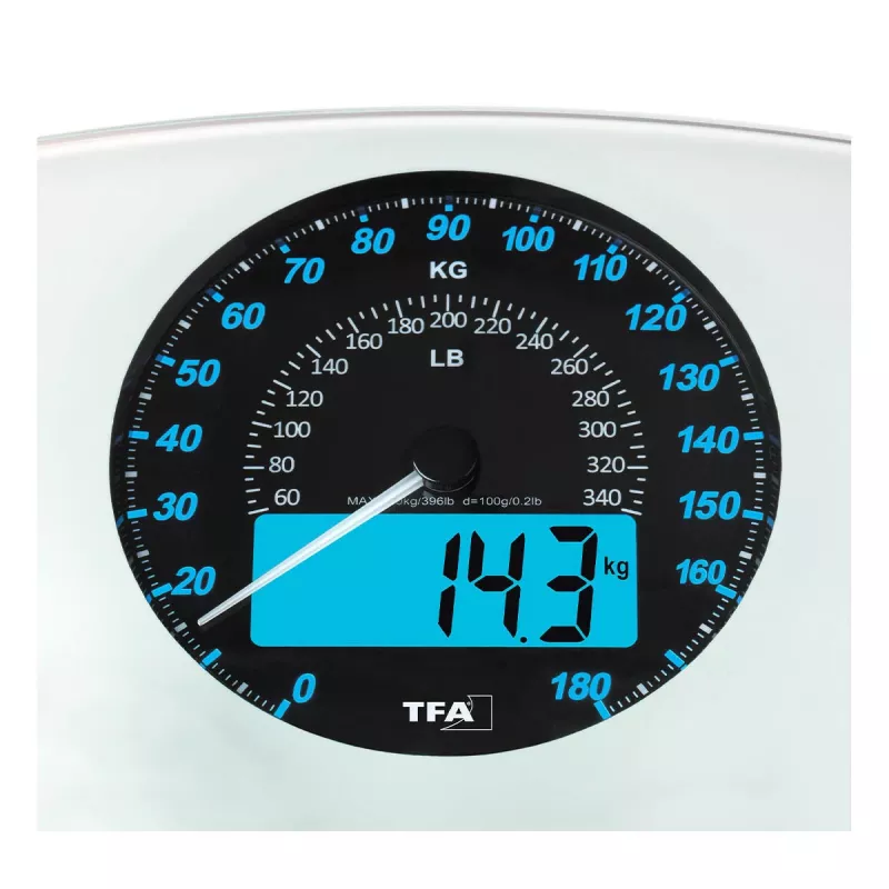 Balança de pessoa eletrónica TFA Dostmann 50.1003.02, 180 kg, preto