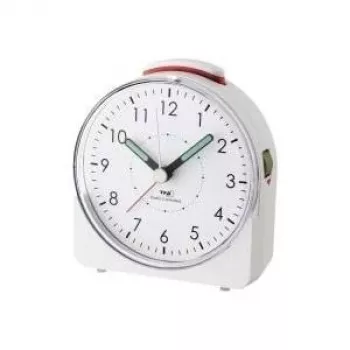Despertador com luz TFA DOSTMANN 60.1508.02 Sunrise com rádio FM, LED multicolor, alarme duplo, porta de carregamento USB, branco