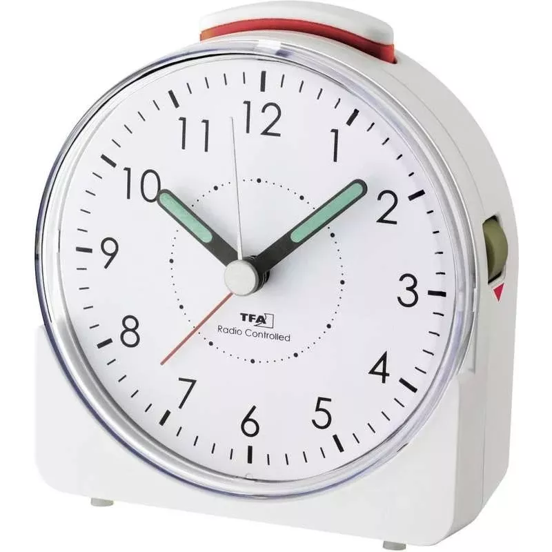 Despertador com luz TFA DOSTMANN 60.1508.02 Sunrise com rádio FM, LED multicolor, alarme duplo, porta de carregamento USB, branco