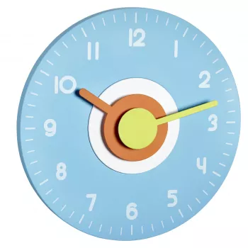Relógio de parede de design TFA Dostmann 60.3015.06 azul-claro