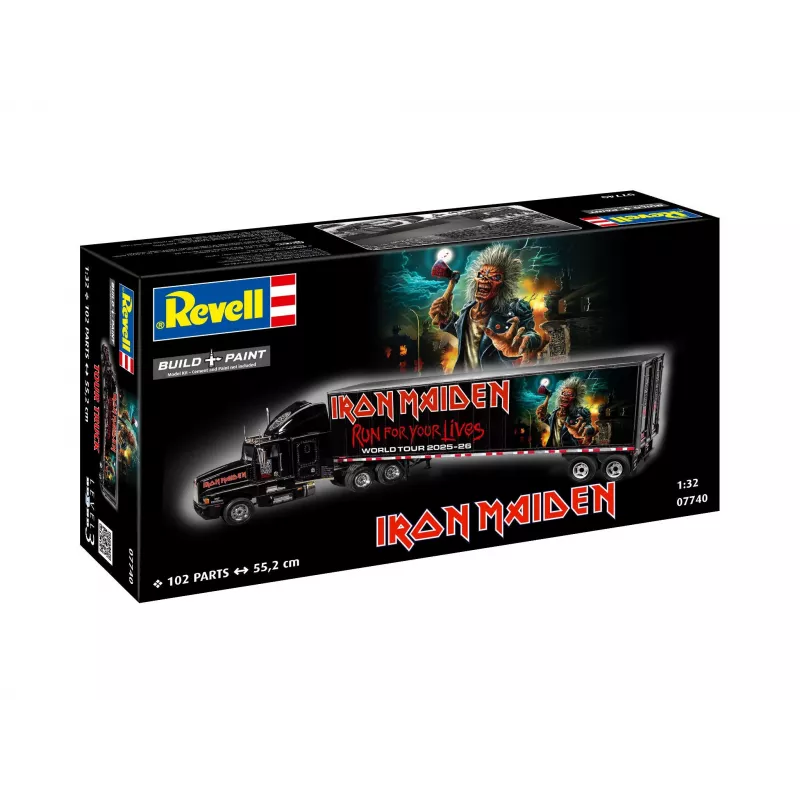 Maquete Revell 07740 Tour Truck “Iron Maiden”, 1:32, nível 3, 102 peças