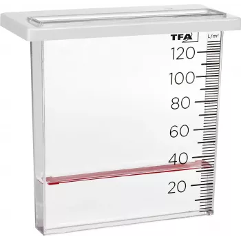 TFA Dostmann 47.1014 Pluviómetro 120 mm transparente/branco