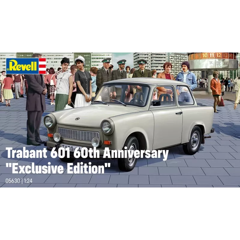 Revell 60.º aniversário Trabant 601 Exclusive Edition 1:24 Maquete em plástico 05630