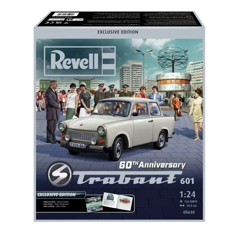 Revell 60.º aniversário Trabant 601 Exclusive Edition 1:24 Maquete em plástico 05630