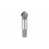 KWB 704840 Escareador cónico HSS 16 mm, 90°, 3 arestas, haste cilíndrica
