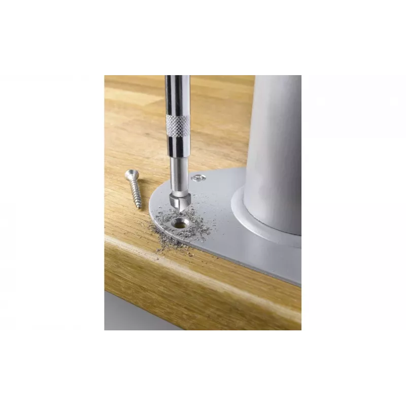 KWB 704840 Escareador cónico HSS 16 mm, 90°, 3 arestas, haste cilíndrica