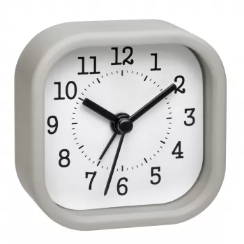 TFA Dostmann 60.1035.10 Despertador de quartzo cinzento pastel