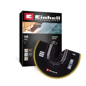 Einhell 708059 Lâmina de corte mergulhante BIM-TI 100 mm bimetal para ferramentas multifunções oscilantes, 1 unid.