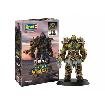 Revell World of Warcraft Thrall (Orc) Conjunto de presente maquete 1:12, 30 peças, cola, tintas e pincéis incluídos 03516