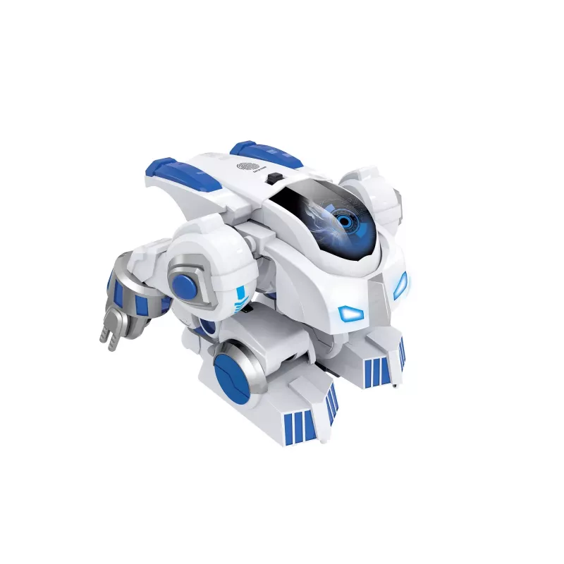 Revell Control T-Giant RC robô - 2,4 GHz, lançador de discos de espuma, efeitos LED, branco/cinzento/laranja 24700