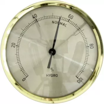 TFA Dostmann 44.1011 Higrómetro de encastrar, analógico, 0-100% RH, aro prateado