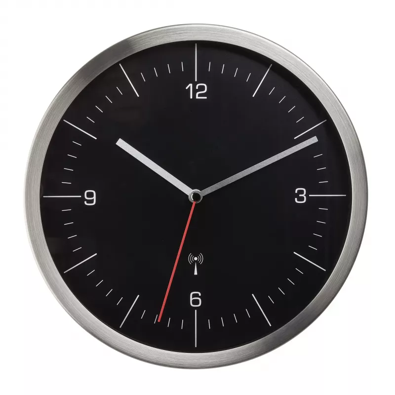TFA Dostmann Relógio de parede sem fios 245 mm aço inoxidável com ponteiro dos segundos contínuo 60.3544.01
