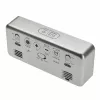 TFA Dostmann 60.2032.54 Despertador de quartzo prateado com alarme duplo