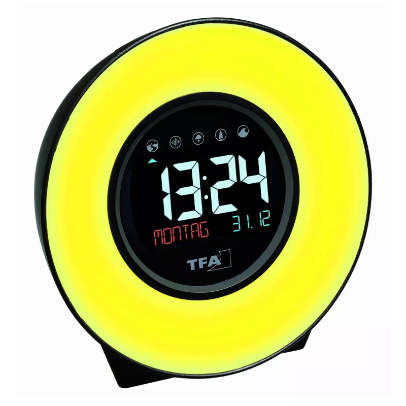 TFA Dostmann 60.2023.02 Despertador de quartzo branco