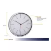 TFA Dostmann 60.3049.02 Relógio de parede de quartzo redondo branco