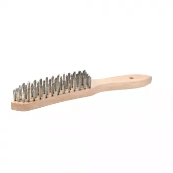 kwb 919950 Escova de arame de mão com 4 filas de cerdas de aço, 255 mm