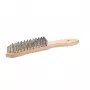 kwb 919950 Escova de arame de mão com 4 filas de cerdas de aço, 255 mm