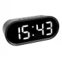TFA Dostmann Despertador digital com dígitos LED luminosos, oval, preto, 0-50 °C, °F/°C (60.2025.01)