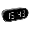 TFA Dostmann Despertador digital com dígitos LED luminosos, oval, preto, 0-50 °C, °F/°C (60.2025.01)