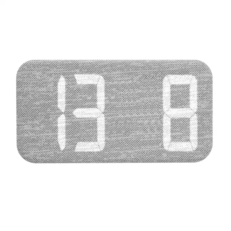 TFA Dostmann 60.2042.02 Despertador de quartzo branco, cinzento com 3 alarmes e ecrã grande