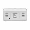 TFA Dostmann 60.2042.02 Despertador de quartzo branco, cinzento com 3 alarmes e ecrã grande