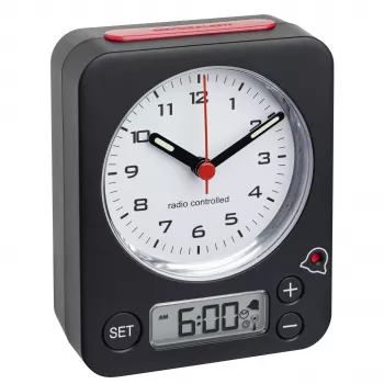 TFA Dostmann Combo Despertador mecânico preto-vermelho (60.1511.01)