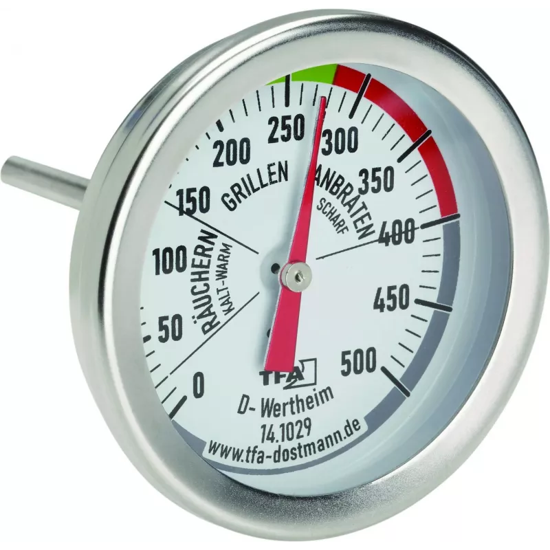 TFA Dostmann 14.1029 Termómetro de aço inoxidável para frigorífico e congelador, mostrador analógico, -30 a +30 °C, 52 mm de diâmetro