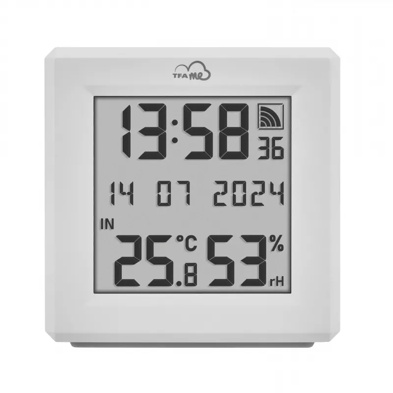 TFA Dostmann TFA.me Conjunto inicial com gateway Wi-Fi e 2 termo-higrómetros rádio KLIMA@HOME, preto/branco 35.8109.02