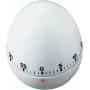 TFA DOSTMANN Temporizador de cozinha em forma de ovo, mecânico, branco, 60 minutos, alarme de campainha, 60 x 74 mm 38.1002