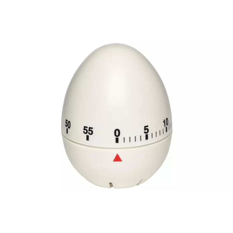 TFA DOSTMANN Temporizador de cozinha em forma de ovo, mecânico, branco, 60 minutos, alarme de campainha, 60 x 74 mm 38.1002