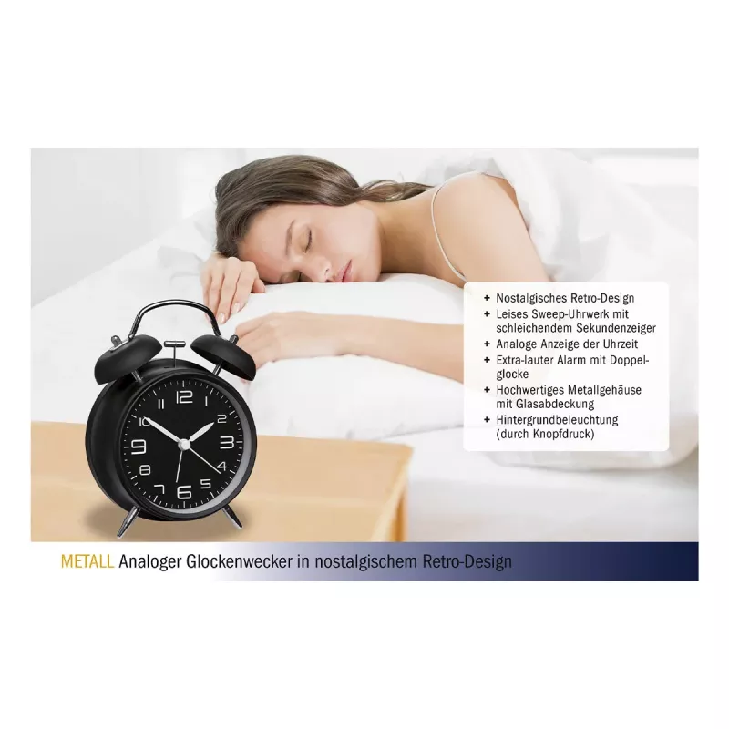 TFA Dostmann Despertador mecânico 60.1025 preto