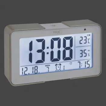 TFA Dostmann 60.2540.53 Despertador com rádio dourado/branco