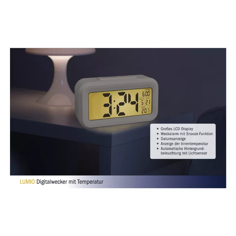 TFA Dostmann 60.2018.02 Despertador digital branco