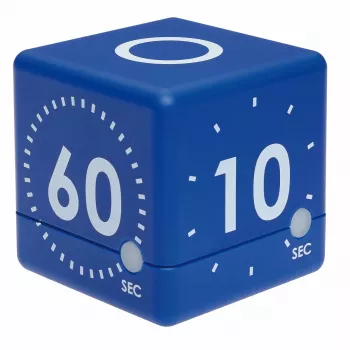 TFA Dostmann Timer CUBE Temporizador de cubo digital, azul 38.2036.06
