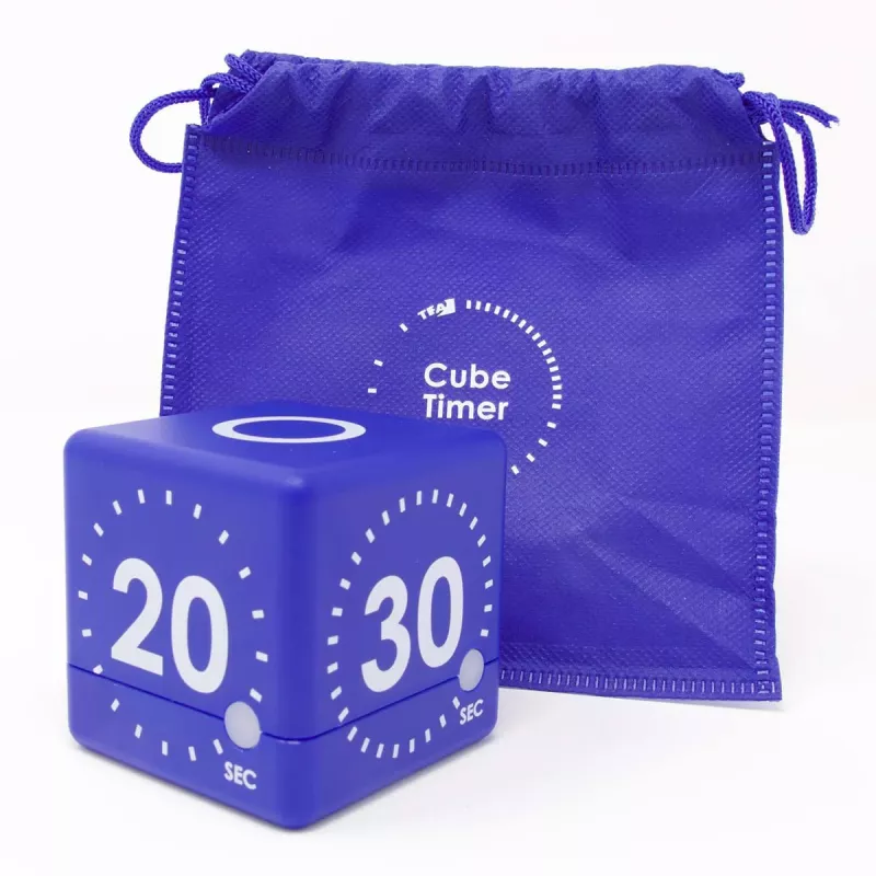 TFA Dostmann Timer CUBE Temporizador de cubo digital, azul 38.2036.06