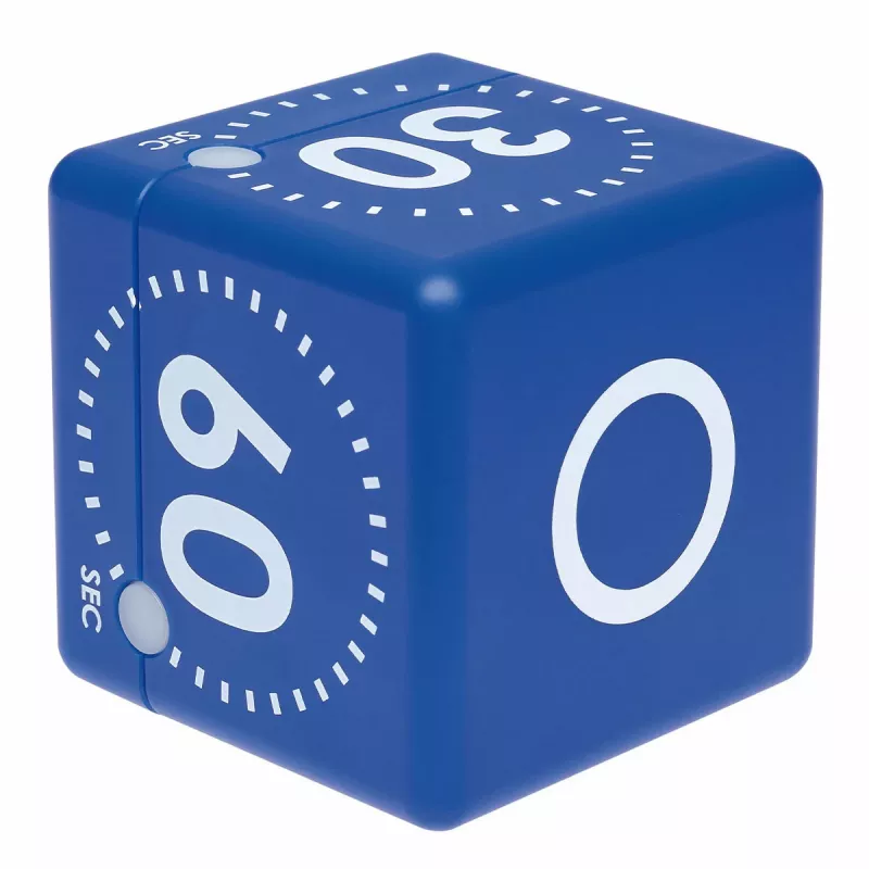 TFA Dostmann Timer CUBE Temporizador de cubo digital, azul 38.2036.06