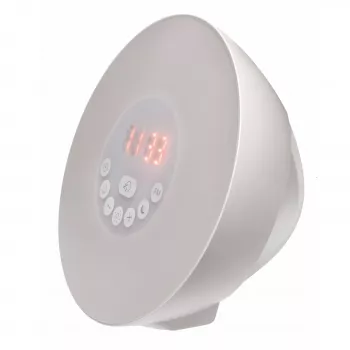 TFA Dostmann 60.2019.02 Despertador de quartzo branco