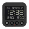 TFA Dostmann 60.2552.01 Despertador com rádio preto com alarme duplo