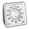 TFA DOSTMANN VISUAL Temporizador branco analógico contagem decrescente mecânica de 60 minutos com funcionamento silencioso e alarme acústico (38.2043.10)