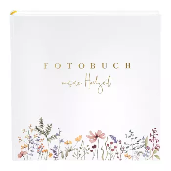 Goldbuch Blütenliebe Álbum de fotografias de casamento 30x31, 60 páginas brancas, capa floral 08 044