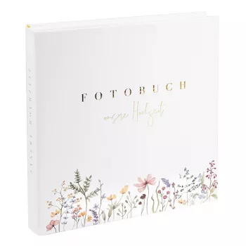 Goldbuch Blütenliebe Álbum de fotografias de casamento 30x31, 60 páginas brancas, capa floral 08 044