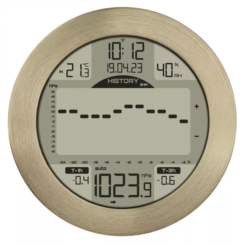 TFA Dostmann METEOMAR estação meteorológica marítima 35.1124.53 - digital, indicação de marés, fase da lua, relógio controlado por rádio, suporta até 3 sensores exteriores