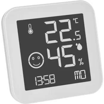 TFA Dostmann BLACK & WHITE termo-higrómetro analógico, branco (30.5054.02)