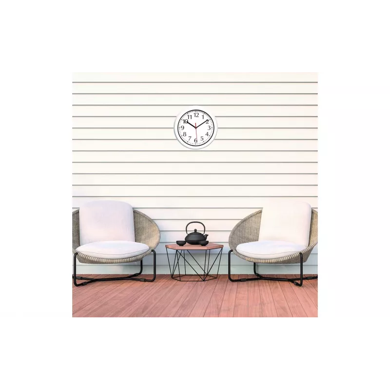 TFA Dostmann 60.3542.02 relógio de parede com rádio 30 cm branco resistente a salpicos para casa de banho