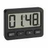 TFA Dostmann 60.2036.01 Despertador de quartzo preto